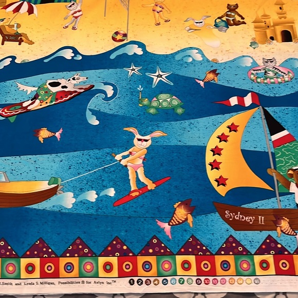 Four Yards of Fun In The Sun Fabric by Avlyn Inc - Picture 3 of 7